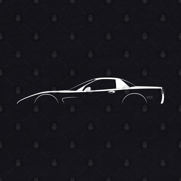 Chevrolet Corvette (C5) Silhouette by Car-Silhouettes